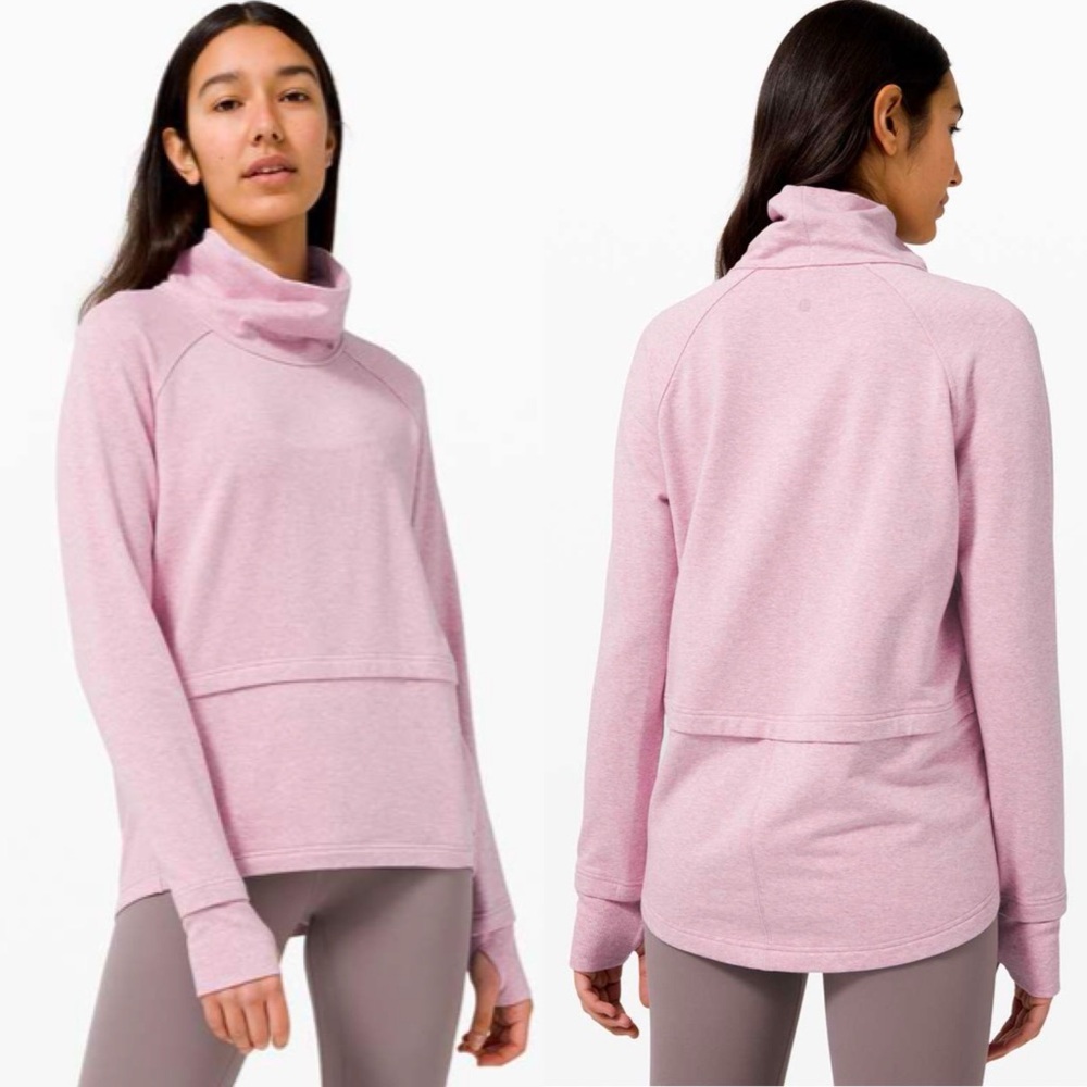 lululemon Find Your‎ Unwind Pullover Heathered Pink Taupe